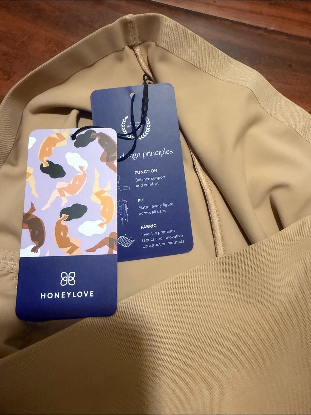 Honeylove High-Waist Beige Shapewear Shorts - Picture 7 of 9